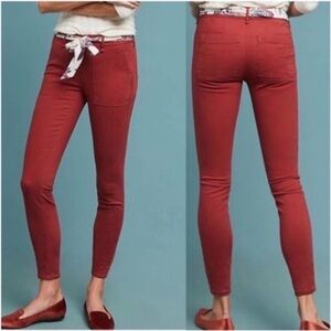 Anthropologie Jefferson Utility Chino Slim Pant with Scarf Belt